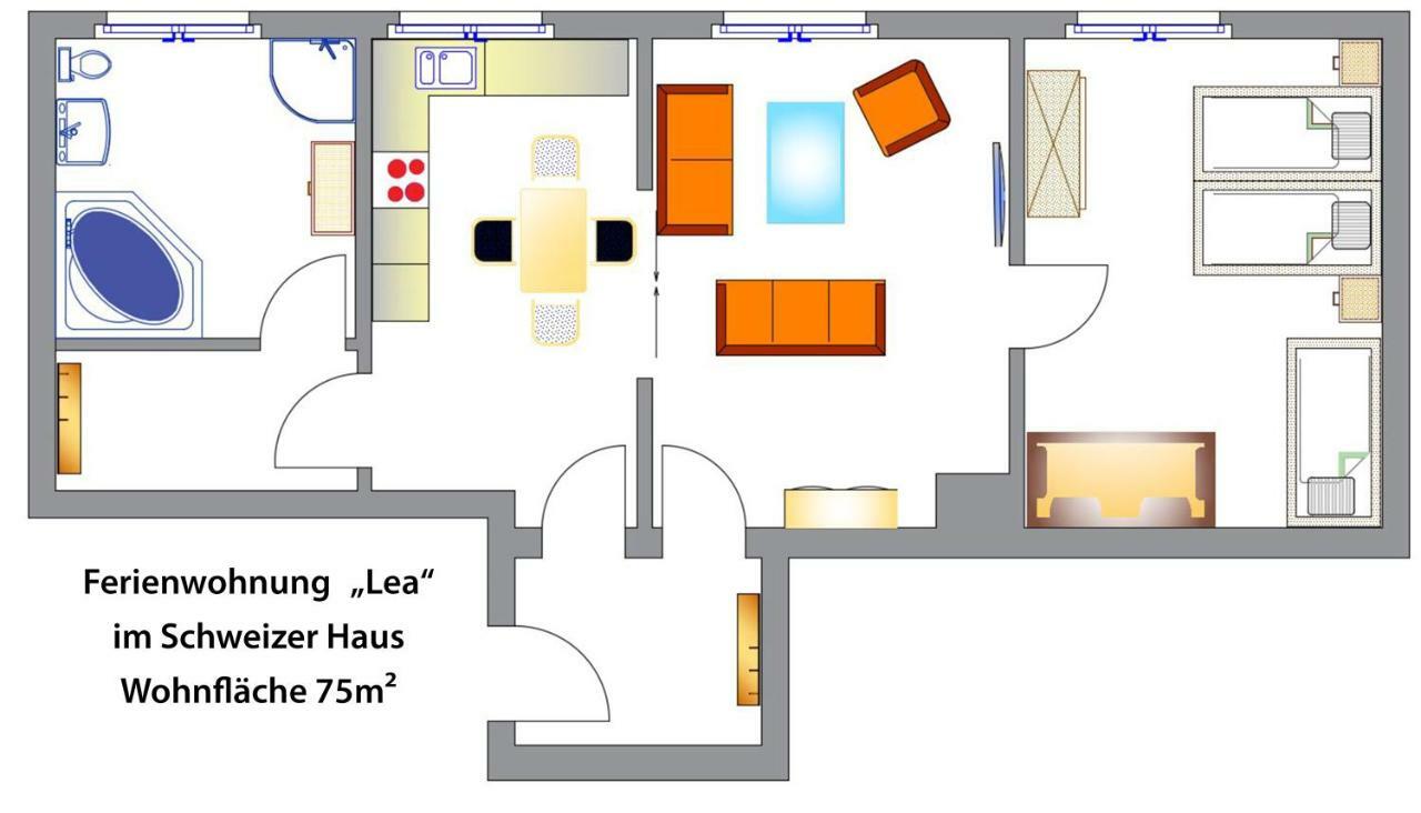 Schweizer Haus Wippra Lejlighed Eksteriør billede